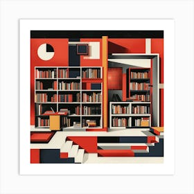 Bookcase 1 Art Print