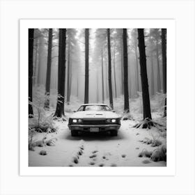 Car In The Woods Art Print