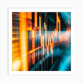 Blurred Stock Market Data 1 Art Print