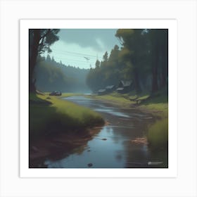 River In The Woods 33 Art Print