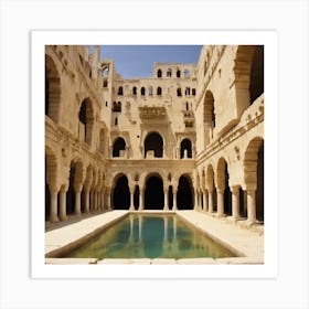 Courtyard Of An Ancient Building Art Print