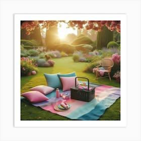 Picnic In The Park 1 Art Print