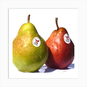 Two Pears Art Print