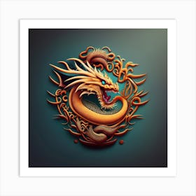 Mystical Chinese Dragon (1) Art Print