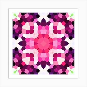 Purple Mosaic Mandala Art Print