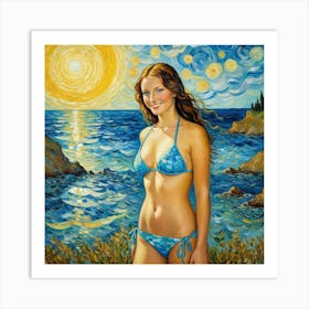 Girl In A Bikini tk Art Print