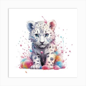 Snow Leopard Cub 1 Art Print