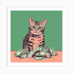 Money Cat 1 Art Print