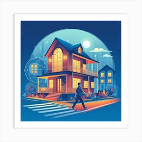 Illustration Of A House Art Print