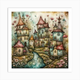 Fairytale Village 1 Art Print