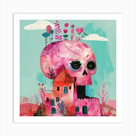 Day Of The Dead Castle Art Print