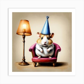 Birthday Hamster 1 Art Print