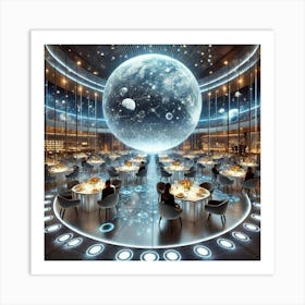 A Futuristic Architectural Design For A Spherical 1024x1024 Art Print