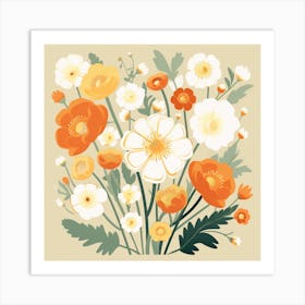 December0266 A Cute Drawing Of Flowers In The Style Of Tasteful Dc90c1f6 0974 4d23 805e 395f3688258a Art Print