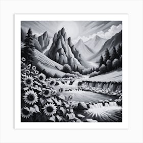 Black And White Painting Art Print