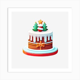 Christmas Cake 3 Art Print