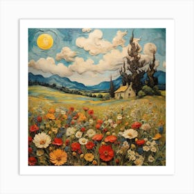 Blooming meadow Art Print