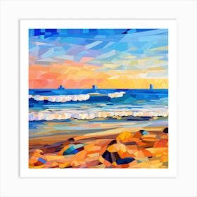 Abstract On The Beach Art Print