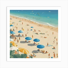 People On The Beach Art Print