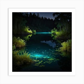 Night In The Forest 17 Art Print