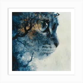 Cat In The Trees Art Print