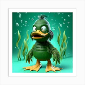 Duck Creature from the Black lagoon 6 Art Print