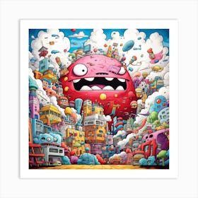 Monster City Art Print