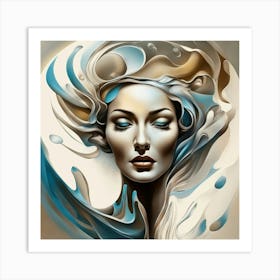 Painting Of A Woman - Abstract 01 Art Print