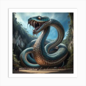 Snake Statue 4 Art Print