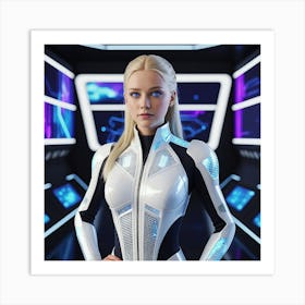 Futuristic Woman 4 Art Print