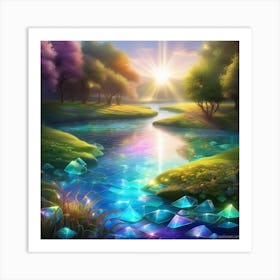 Rainbow River 11 Art Print