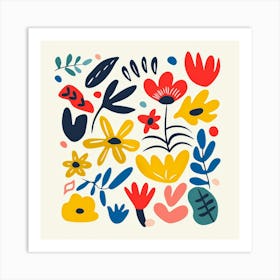 Colorful Floral Pattern Art Print