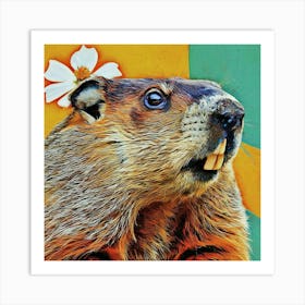 Groundhog Art Print