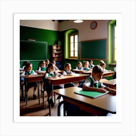 Classroom Stock Photos & Royalty-Free Footage Art Print