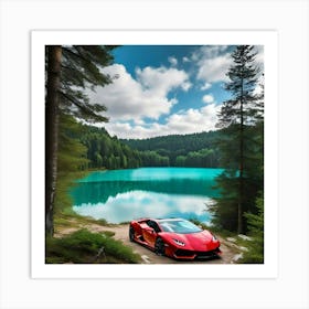 Lake Lamborghini 2 Art Print