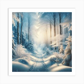 Snowy Forest Art Print