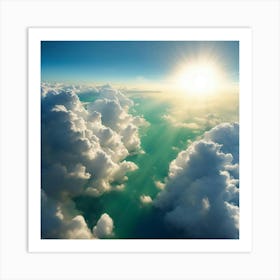 Aerial View Of Clouds Art Print