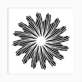 Black And White Flower 10 Art Print