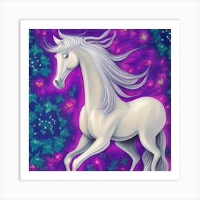 Pretty White Horse (1) Art Print