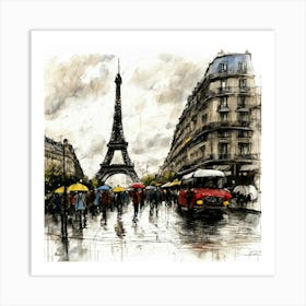 Paris Eiffel Tower 1 Art Print