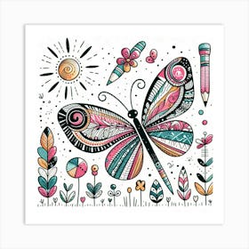 Butterfly Art Kindergarten4 Art Print