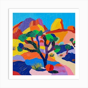 Colourful Abstract Joshua Tree National Park Usa 3 Art Print