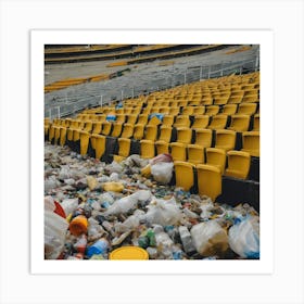 Trashed Stadium Art Print