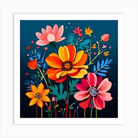 Colorful Flowers 13 Art Print