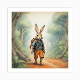 Rabbit In The Woods 9 Art Print