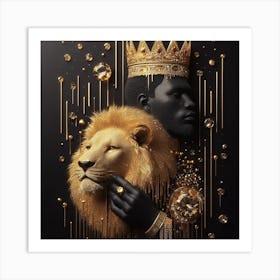 King Of Lions 1 Art Print