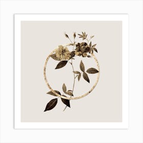 Gold Ring Hudson Rosehip Glitter Botanical Illustration n.0323 Art Print