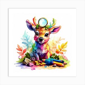 Deer Painting 4 Art Print