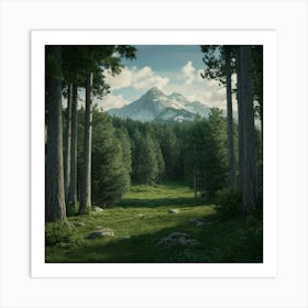 Forest In The Mountains Art Print