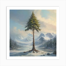 Tree In The Snow 1 Art Print